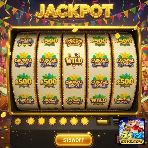 Imagem de jackpot de carnaval com bonificação no site 55yz.