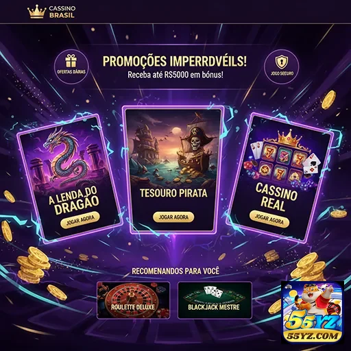 Promoções de jogos VIP no 55yz, destacando ofertas imperdíveis para os gamers.